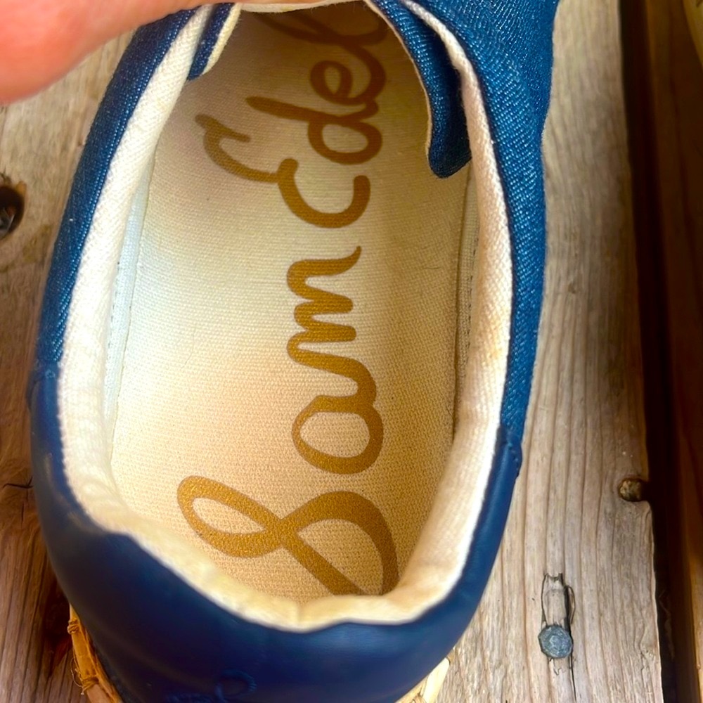 Sam Edelman Kavi Platform Espadrille Sneakers Denim Blue 8.5 Rope Sole - Picture 11 of 16